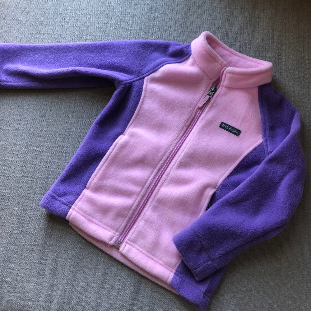 Pink/purple Columbia fleece jacket size 4t